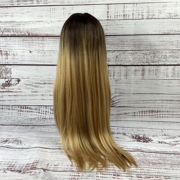 Judy #TT4/Blonde Extra Long Stright Lace Front Part Wig New Heat Safe Synthetic - Picture 3 of 7